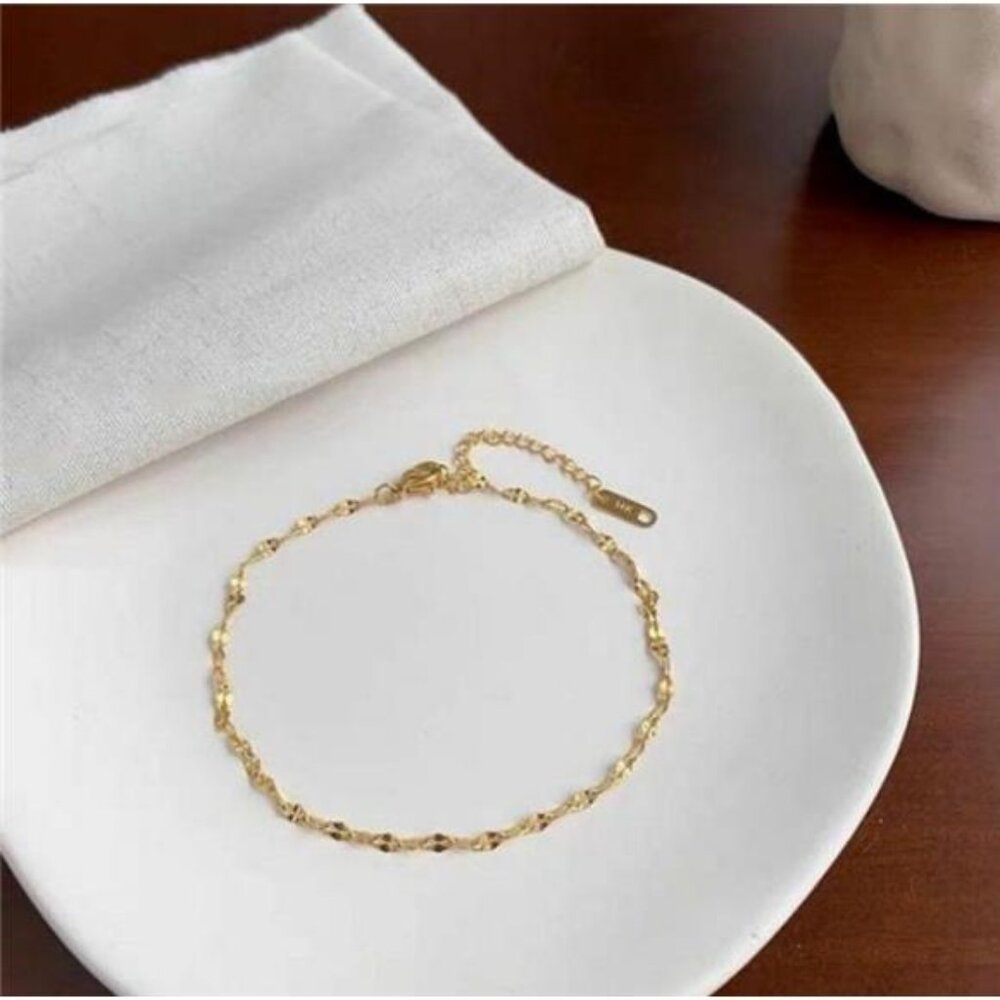 Dainty Anklet, Minimalist Ankle Bracelet, Gold Anklet Birthday Christmas Gift